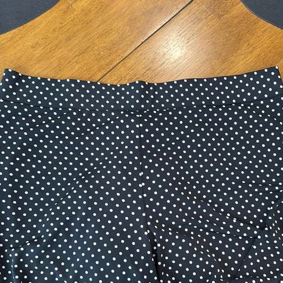 Susan Graver Black and White Polka Dot Wide Leg Pants - Picture 4 of 5